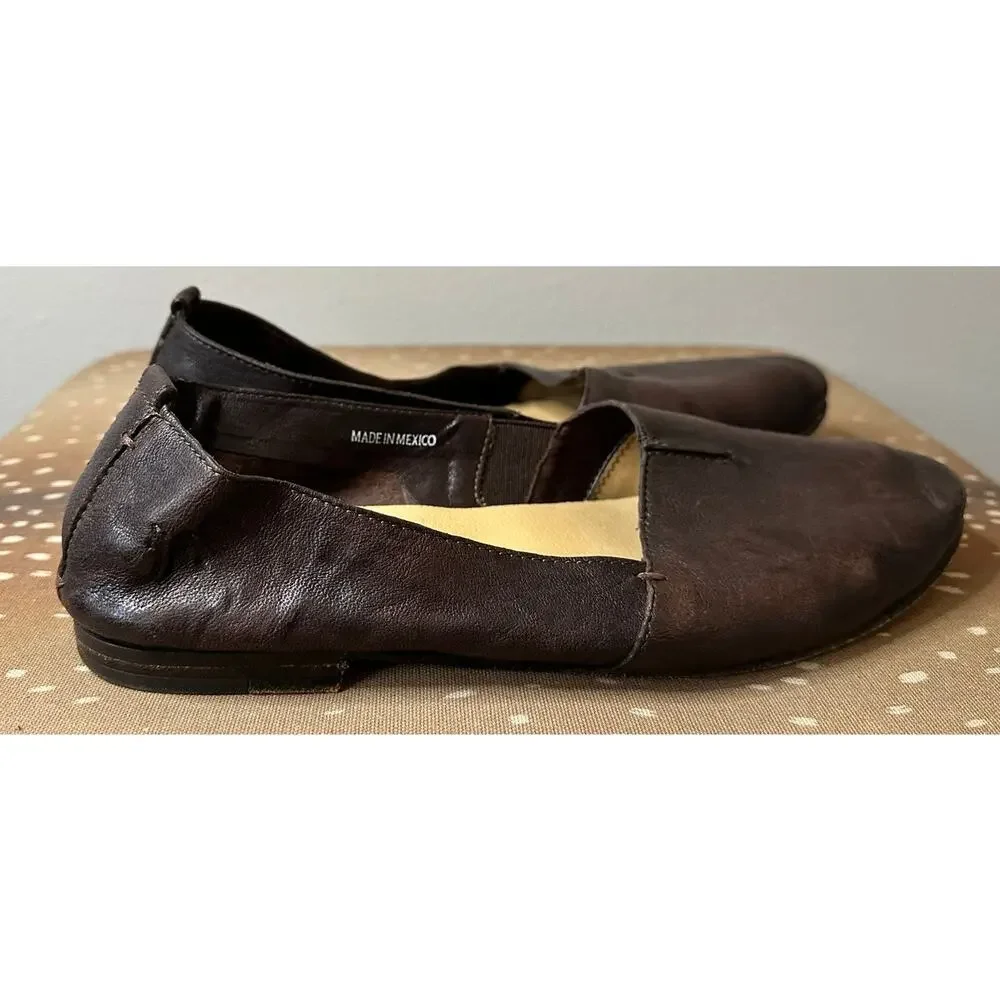 FRYE Chocolate Leather Slip On Loafer Flat Size 9